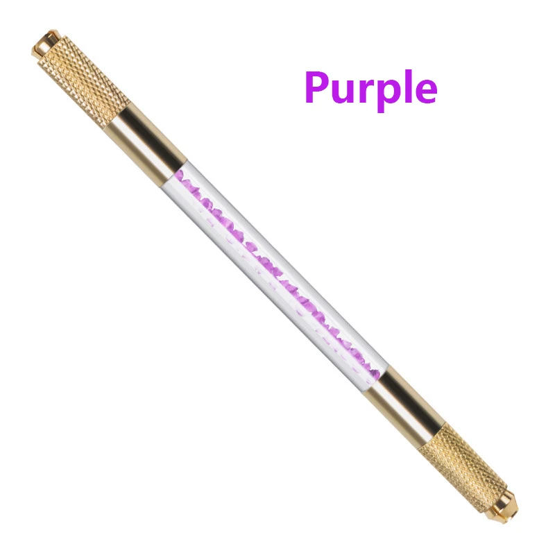 

7 Colors Microblading Tattoo Pen Crystal Manual Pen Eyebrow Lip Eyeline Permanent Makeup 3D Embroidery for Tattoo Manual Blades