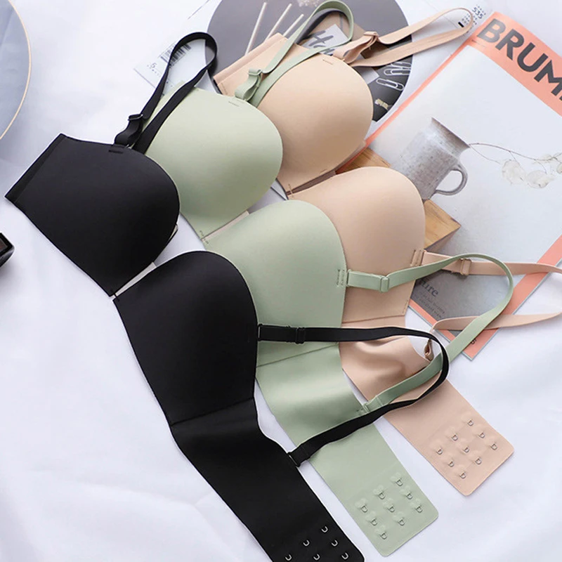 

Wasteheart New Women Fashion Green Bralette Wireless One-Piece Bralette Cup A B Student Padded Maiden Bras Lingerie Underwear