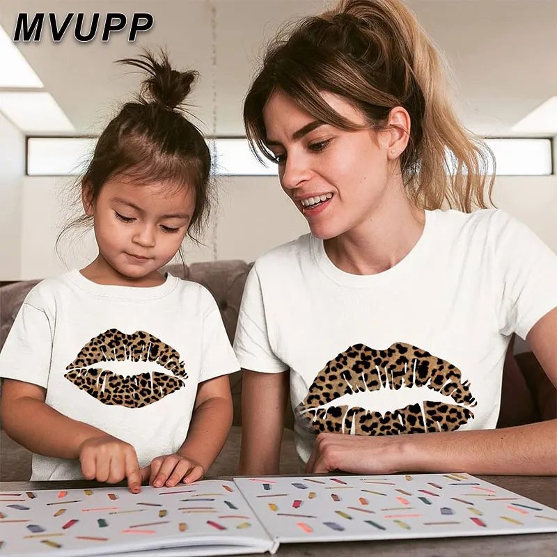 

Mommy and me clothes Summer Fashion Cotton Printed Matching T-shirt Mom and daughter Baby Girl Tops Family Outfits short sleeves