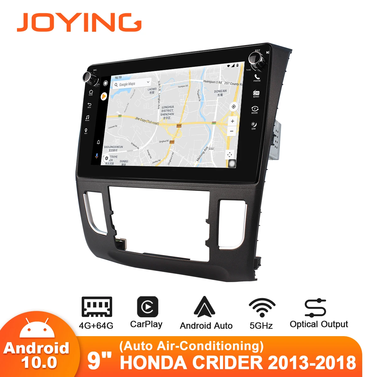 

Joying 9inch Android10 Car Radio Stereo for Honda Crider 2013-2018 GPS DSP SPDIF Carplay Subwoofer 5GWiFi Android-auto DAB DVR