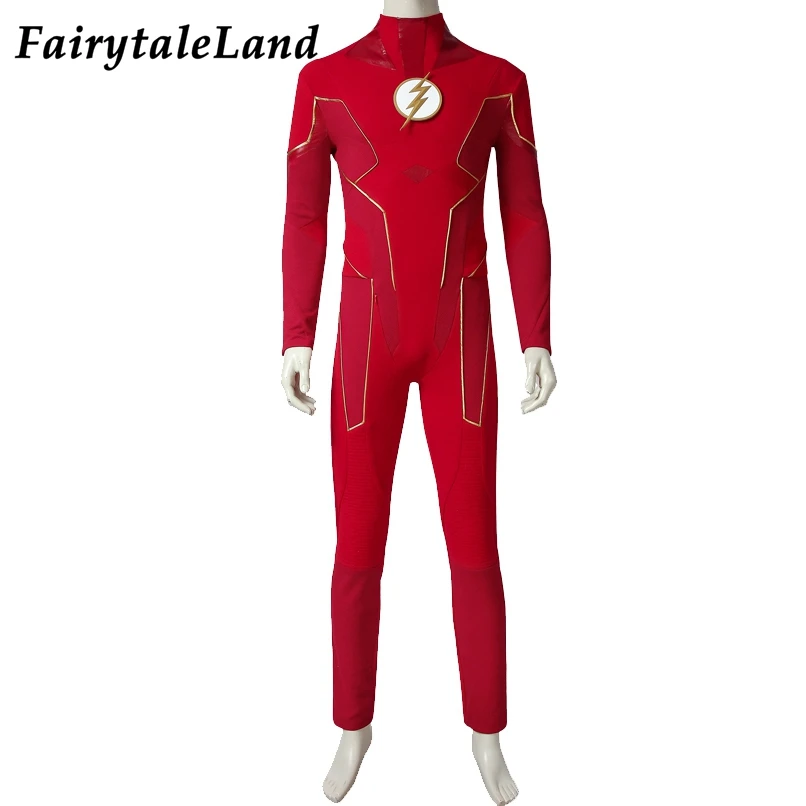 Флэш сезон 6 костюм Бэрри Аллена Косплэй наряд комбинезон Flash бутсы перчатки карнавальные костюмы на Хэллоуин для взрослых индивидуальный заказ