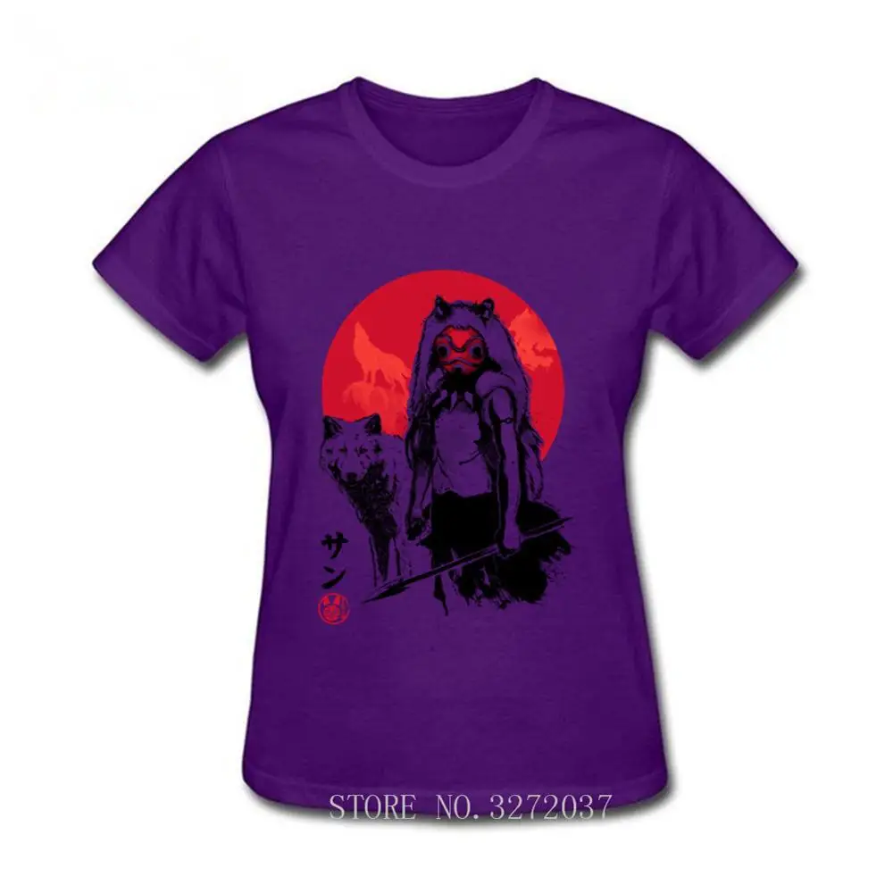 Mononoke Wolf/футболка для девочек sumi-e neigher Totoro Studio Ghibli футболка 100% хлопок топы с