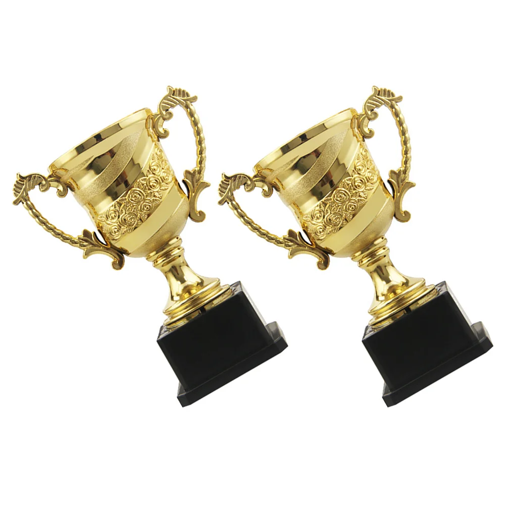 

2 шт., роза, искусственная пластмасса для награждения детей (Золотой)