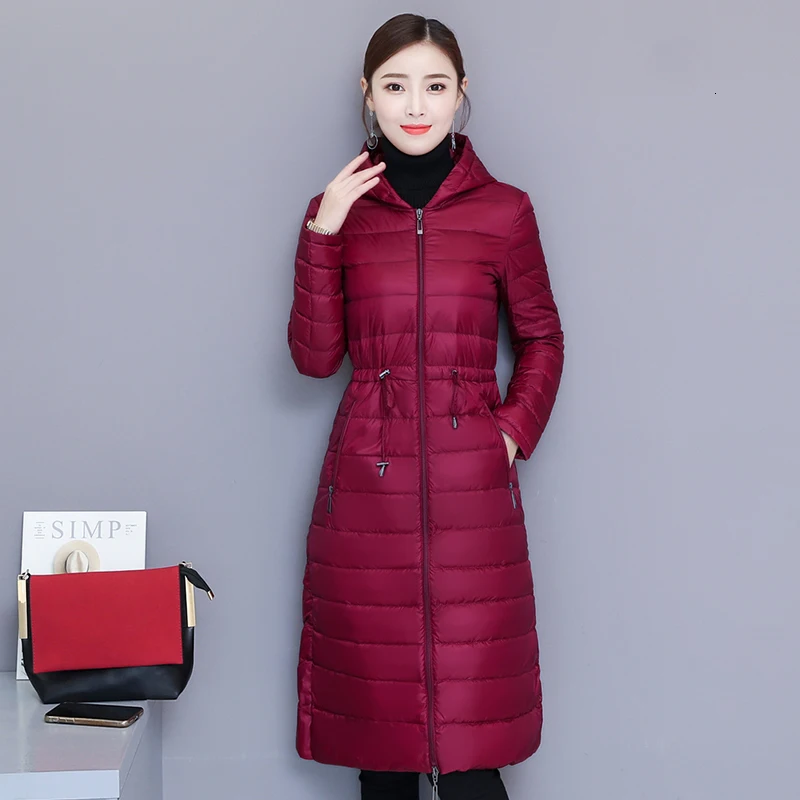 Коллекция 2019 года свободные пуховые куртки для девочек длинное Свободное пальто