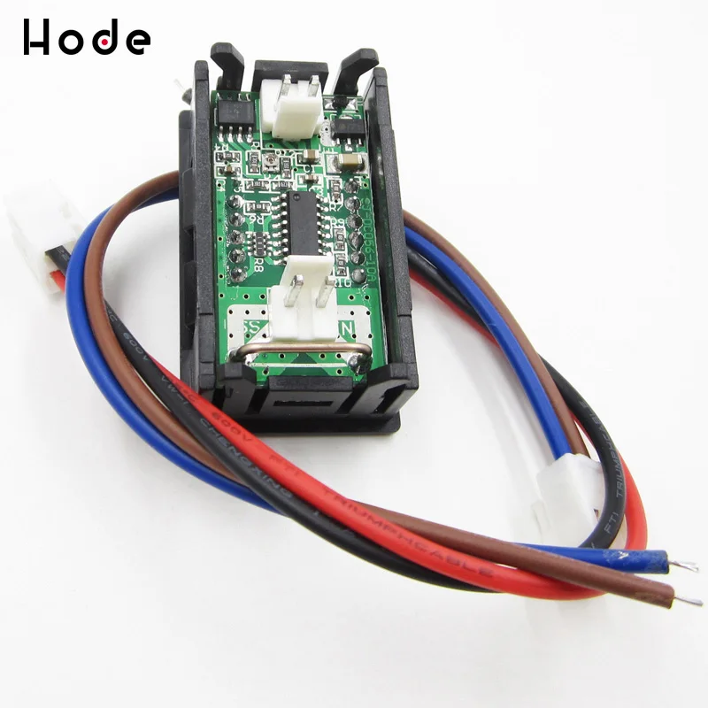 Цифровой вольтметр Синий светодиодный измеритель постоянного тока тестер