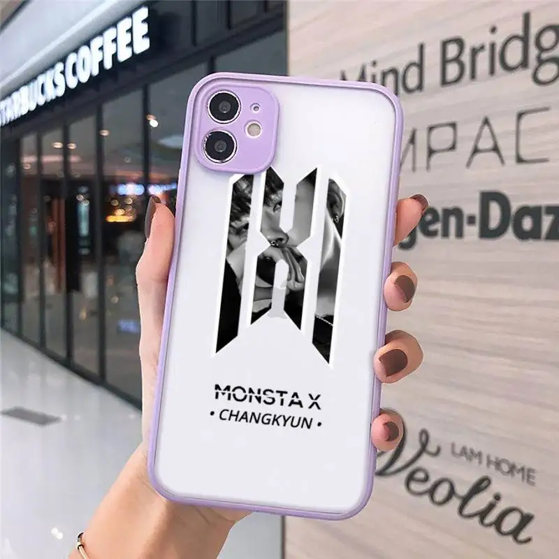 

monsta x kpop boy group Phone Cases matte transparent For iphone 7 8 11 12 plus mini x xs xr pro max cover