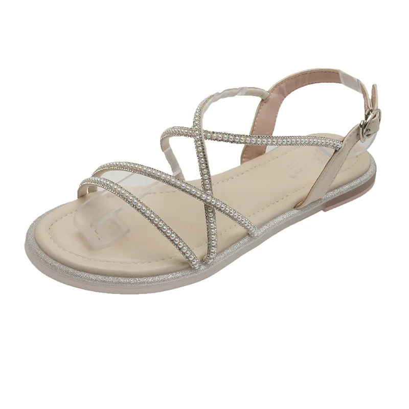 

Ladies Open Toe Shoes Summer Shoe Platform Heel Sandals Pearl Wedding Sandals Women Casual Sandal Footwear Ankle Strap Sandals