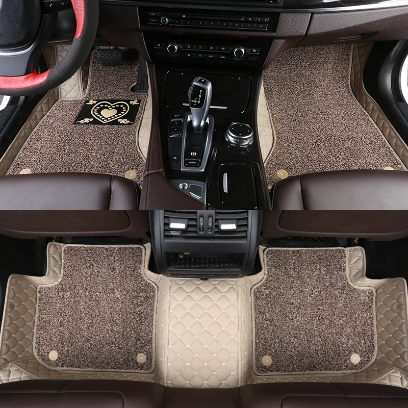 

car floor mats For toyota land cruiser 100 200 wish camry 40 prado corolla e150 highlander aqua chr venza rug carpet accessories