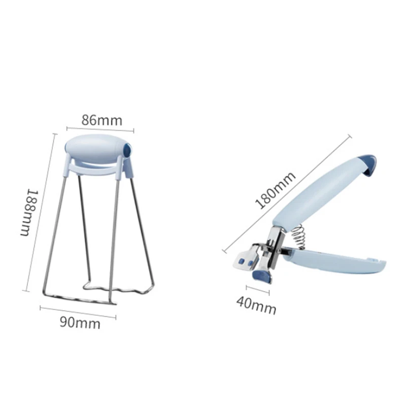 

2Pcs Stainless Steel Anti-Scalding Clamps Gripper Non-Slip Tongs Bowl Dish Pan Clip For Cooking Kitchen Gadget Sets