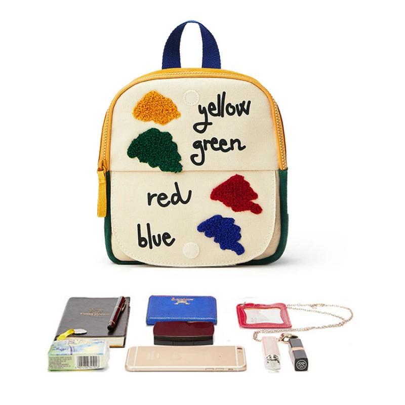 Stitching Flip School Bag For Boys and Girls Fun Small Color Backpack Shoulder Bag Children Bag Mini BAG