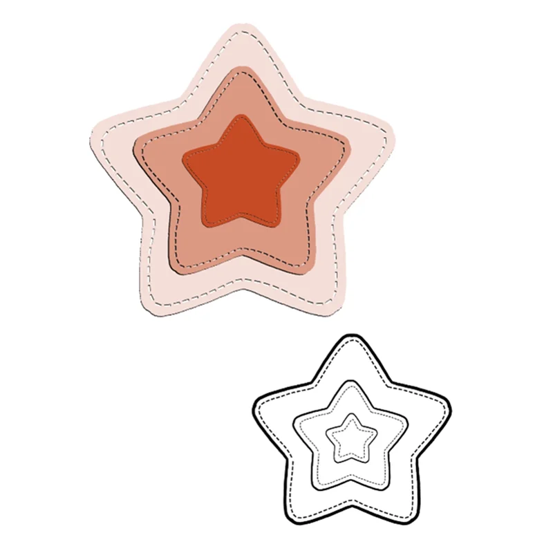 Kokorosa звезда слой гнезда рамка штампы для изготовления карт металлические