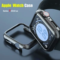 cover for apple watch case 6 se 5 4 3 44mm 40mm 42mm 38mm accessories pc protector bumper iwatch serie 7 41mm 45mm case