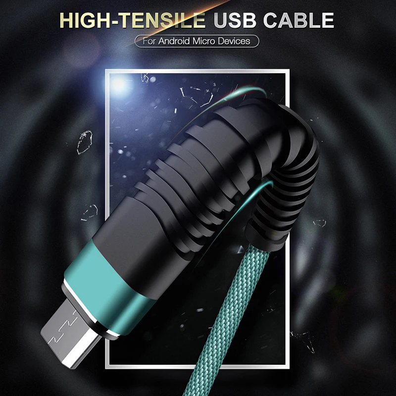 Кабель Micro USB 2A кабель для быстрой зарядки для samsung S7 Xiaomi Redmi Note 5 шнур зарядного устройства Android Microusb Кабели для мобильных телефонов