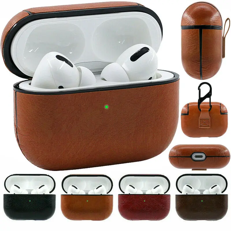 Кожаный чехол для Apple AirPods Pro беспроводные Bluetooth наушники защитный гарнитуры
