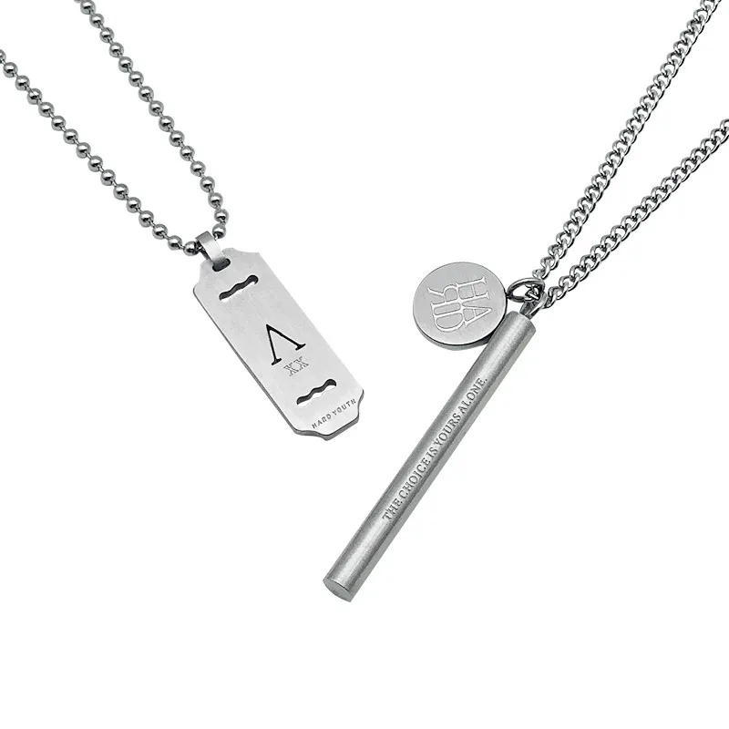 Новинка минималистичное панк ожерелье из титановой стали в стиле хип хоп с