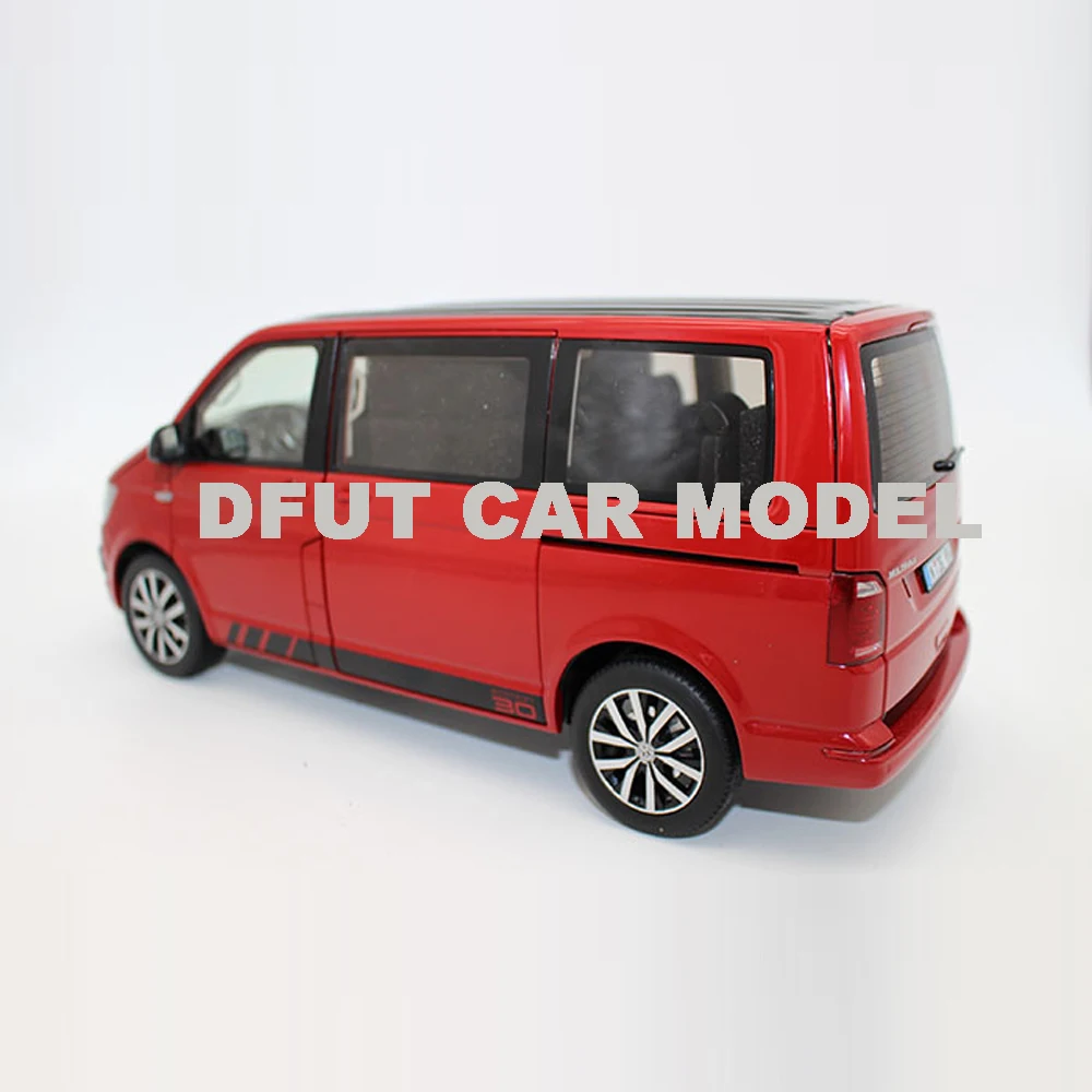 1:18 игрушка из сплава VW T6 MPV модель автомобиля Детские игрушечные автомобили