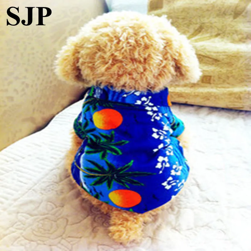 Одежда для собак хлопок новая пляжная гавайская рубашка фабричная французский