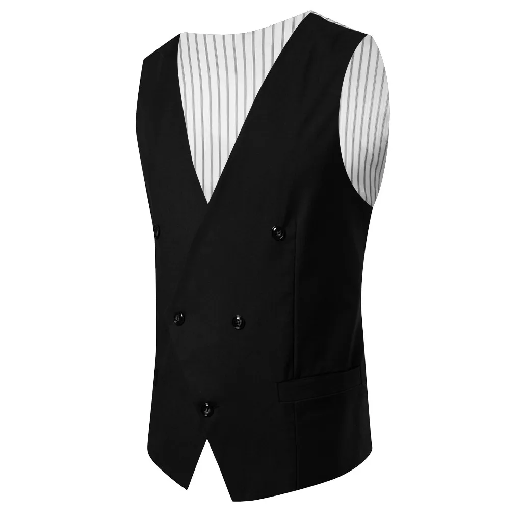 2019 брендовая новая деловая Повседневная Свадебная Мужская жилетка куртка без