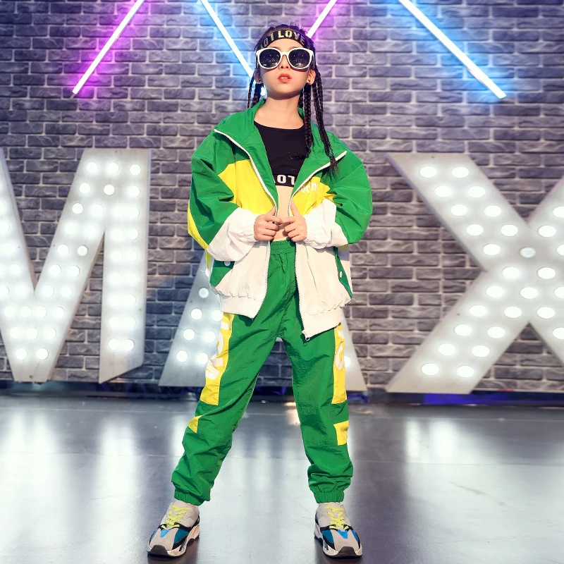 Танцевальные костюмы в стиле хип хоп для девочек одежда джазовых танцев