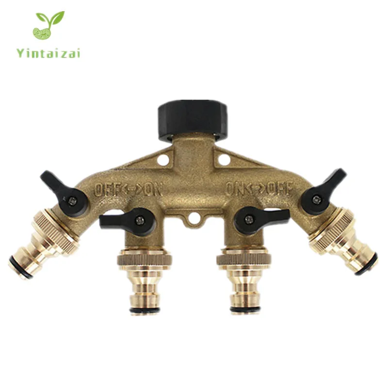 1 шт. 4 ходовой латунный адаптер для шланга|Соединители садового водопровода| |