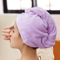 1pc microfiber dry hair cap shower cap strong water absorbent hat girl washing hair quick drying wiping hair towel tool