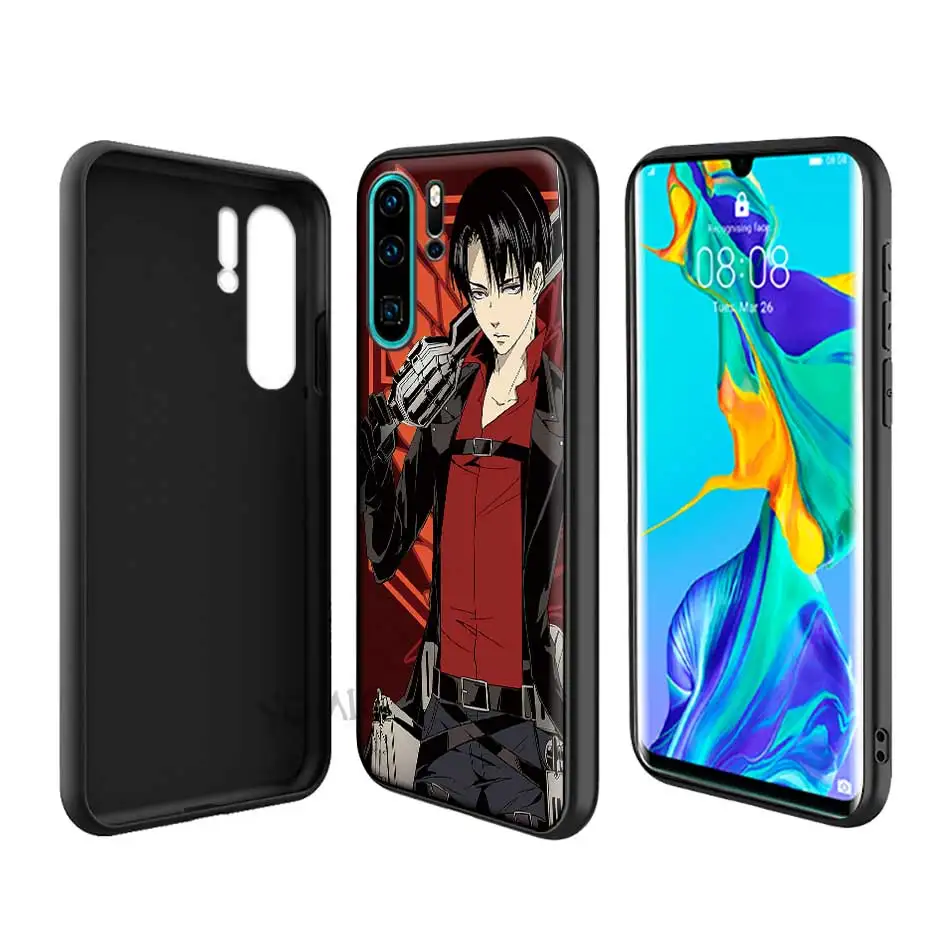 

Levi Ackerman Attack On Titan Soft Mobile Phone Case for Huawei P30 P40 Pro P20 Lite P Smart Z Y6 Y9 2019 Y6p Y8p Cover Coque