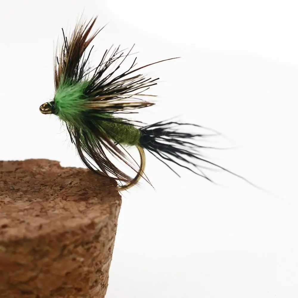Bimoo 6 шт. #10 Green Drake Spinner Fly Trout Fishing Mayfly сухие мухи | Спорт и развлечения