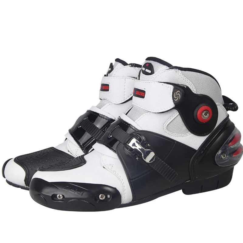 

Summer Motorcycle Boots Waterproof Moto Boots Men Microfiber Leather Motocross Off-Road Racing Motorbike Riding Shoes Black