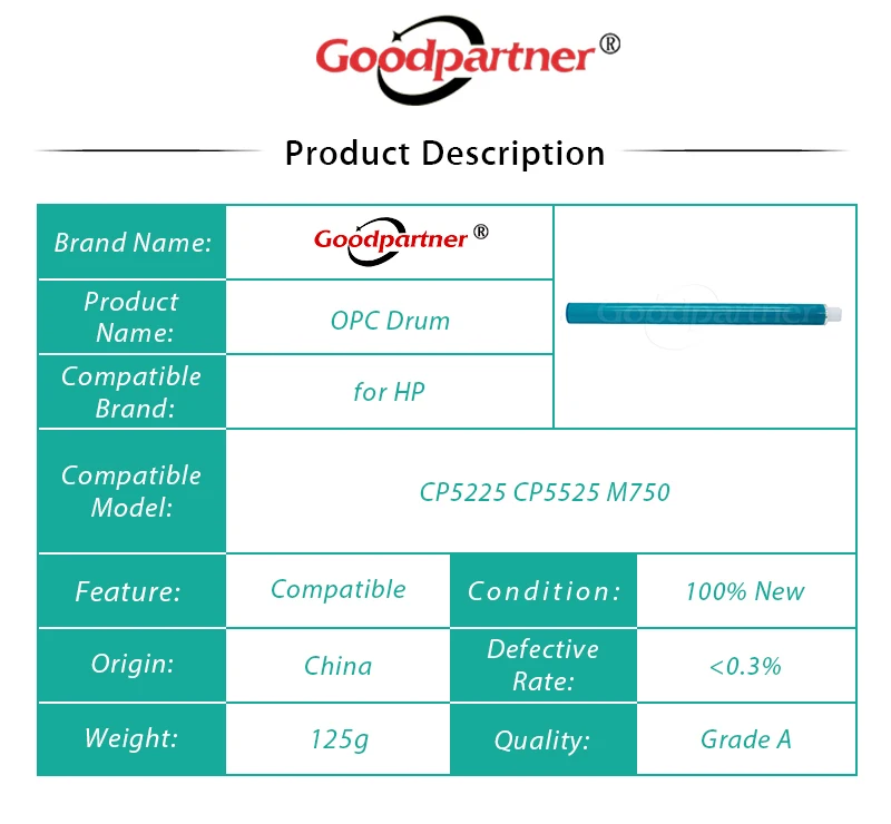 1X 307A CE740A 650A CE270A OPC барабан для HP Color LaserJet CP5220 CP5221 CP5223 CP5227 CP5229 Pro CP5225 Enterprise CP5520 CP5525|opc