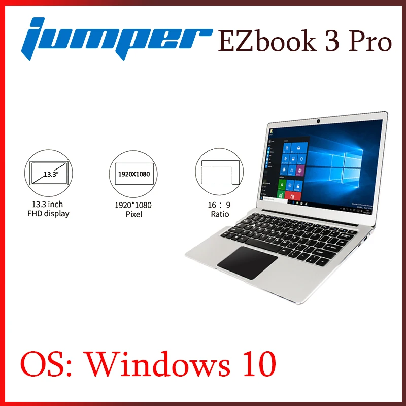 Ноутбук Jumper EZbook 3 Pro Intel J3455 6 + 64 ГБ IPS экран 13 дюйма 2 4 ГГц|Ноутбуки| |