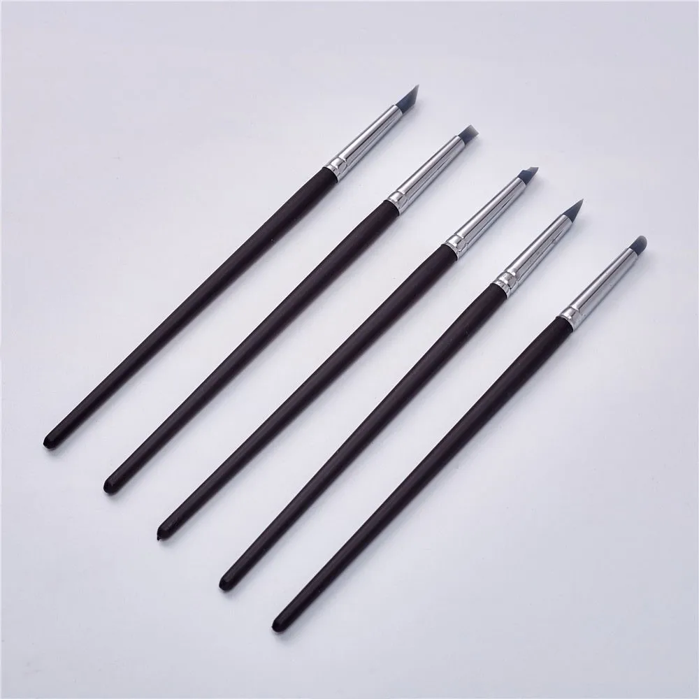 Rubber Tip Paint Brushes Clay Tools Grey Head culpture Pottery Color Shaping Blending Drawing Modeling Remove Fingerprints Hot | Дом и сад
