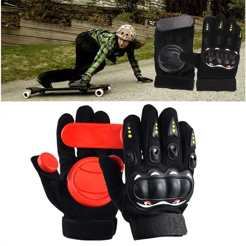 

Longboard Gloves Professional Black Red 3 POM Wear Resisting Sporting Goods Protect Hand Racing Brakes Drift Non Slip Downhill