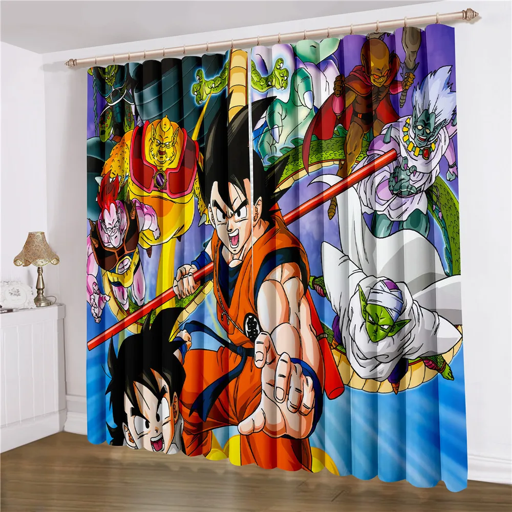 Likurb Son Goku Kakarotto Saiyan 3D печатных плотные Шторы украшения дома для детей и взрослых