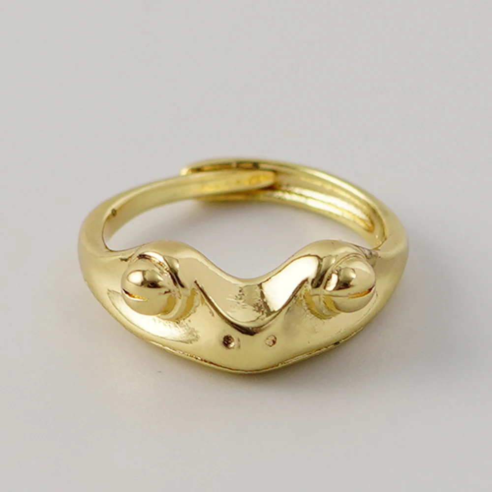 

Vintage Frog Ring For Men And Women Retro Opening Resizable Punk Ring Ancient Silver Color Rings Party Night Club Animal Rings