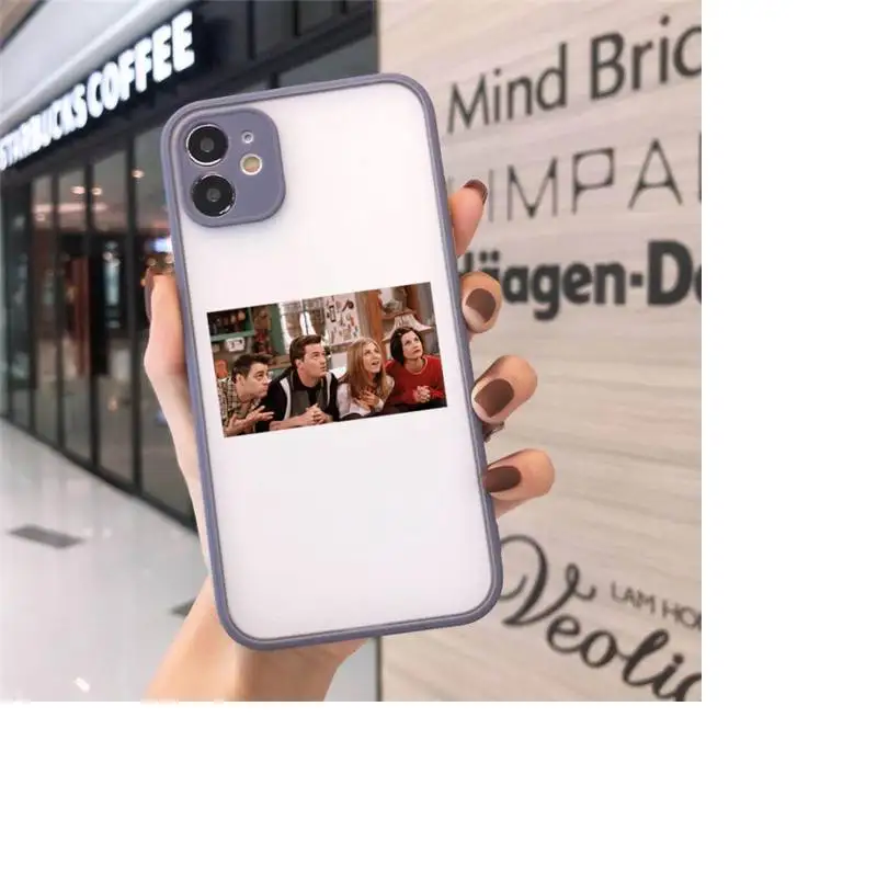 

friends tv show Phone Case matte transparent For gray iPhone 7 8 x xs xr 11 12 pro plus max mini Funda Clear
