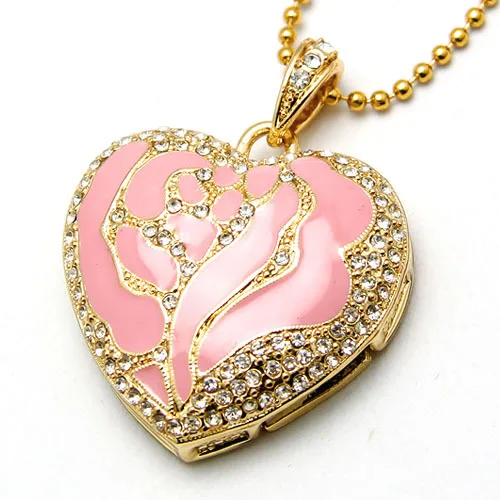 В форме сердца ювелирныое изделие USB 2 ТБ 1 флеш-накопитель TB Цепочки и ожерелья