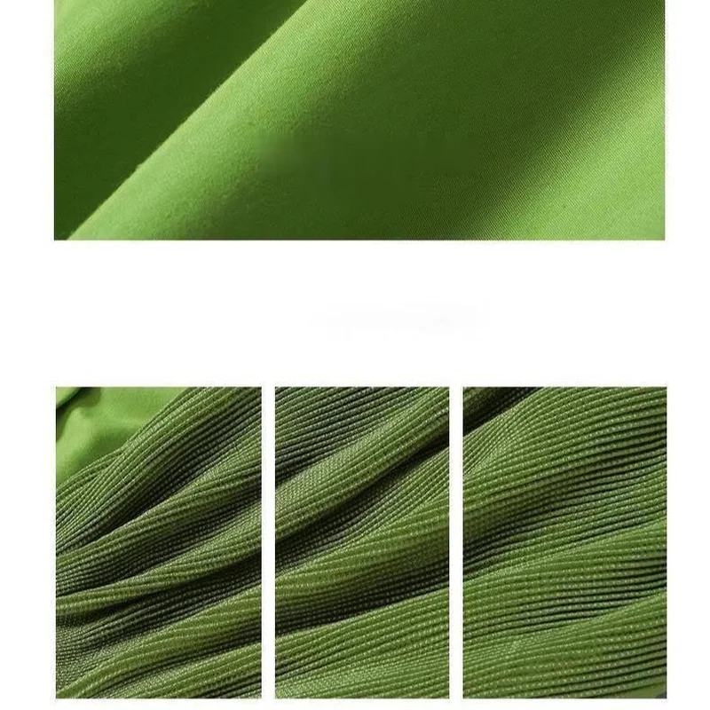 

2021 Spring Summer O-neck Woman Dress Irregular Gauze Patchwork Solid Slim Waist Shirt Skirt Fashion Elegant Femme Robe 13A092