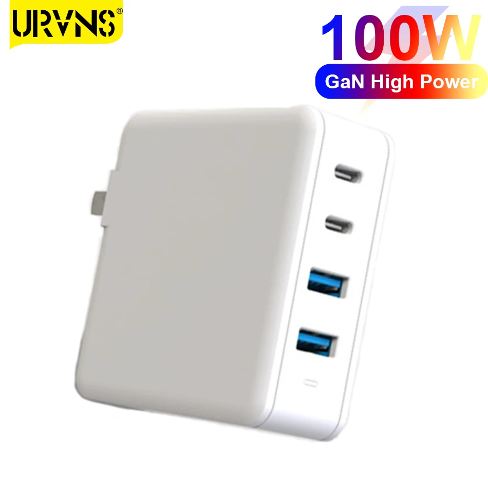 Устройство зарядное портативное URVNS GaN 100 Вт 65 USB|Зарядные устройства для