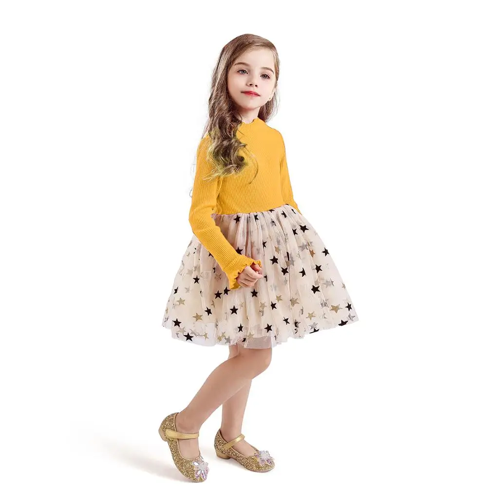 Autumn Winter Girls Dress Fashion Princess Full Sleeves Kids Dresses for Knitted Sweater Christmas Vestidos | Детская одежда и