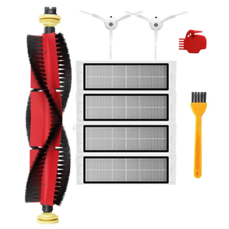 

Комплекты аксессуаров для робота-пылесоса Xiaomi Roborock S50 S51 E25 S5 S6 Roborock, запчасти для фильтра, боковая щетка, рулонная щетка