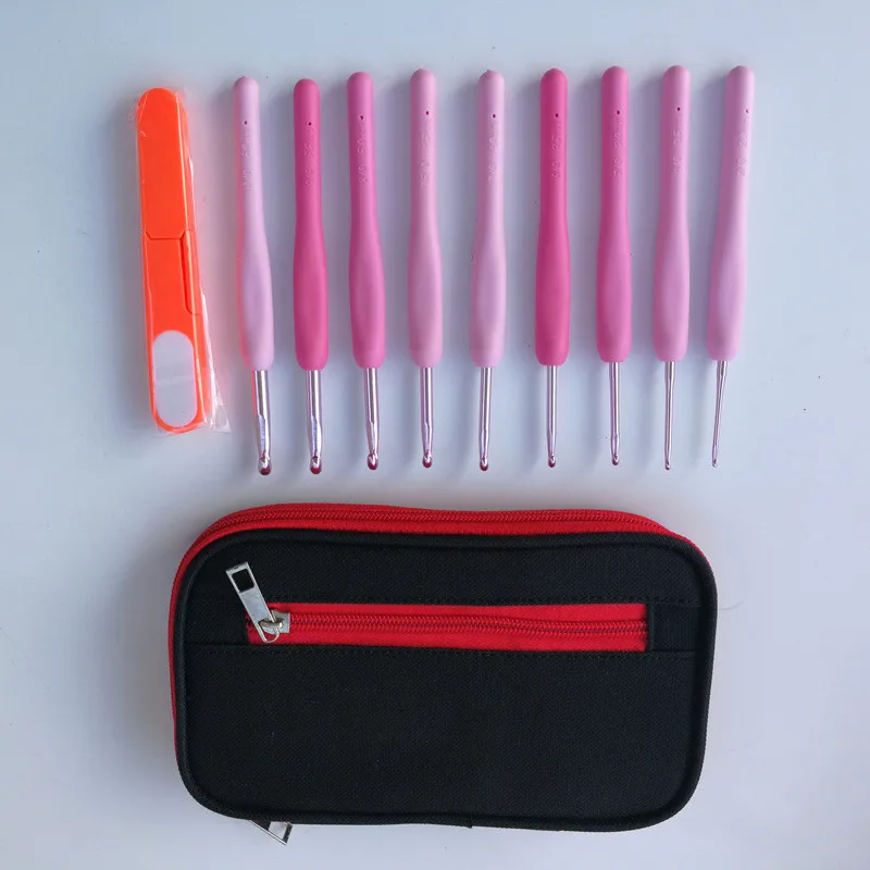 Набор алюминиевых крючков для вязания набор спиц сумка хранения и трикотажа