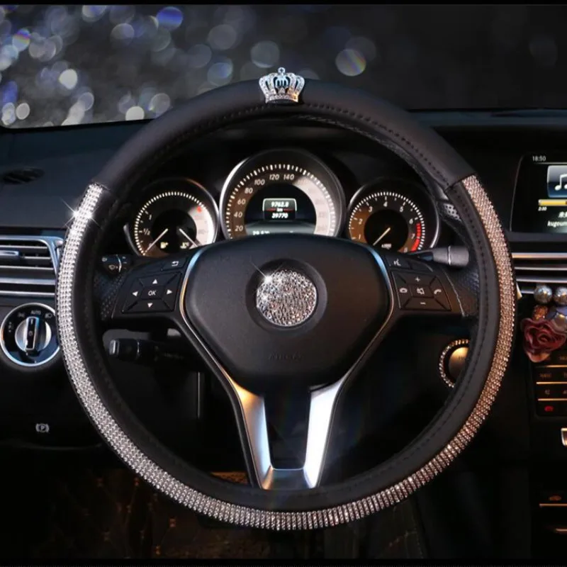 Fashion diamond four seasons ladies man luxury interior car accessories Crown steering wheel cover | Автомобили и мотоциклы
