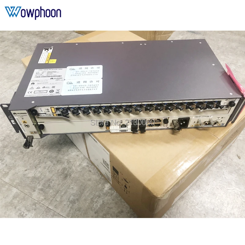Оригинальный Huawei MA5608T 1G GPON OLT шасси + 1 * MCUD MPWD GPFD 16 порт B C терминал переменного тока