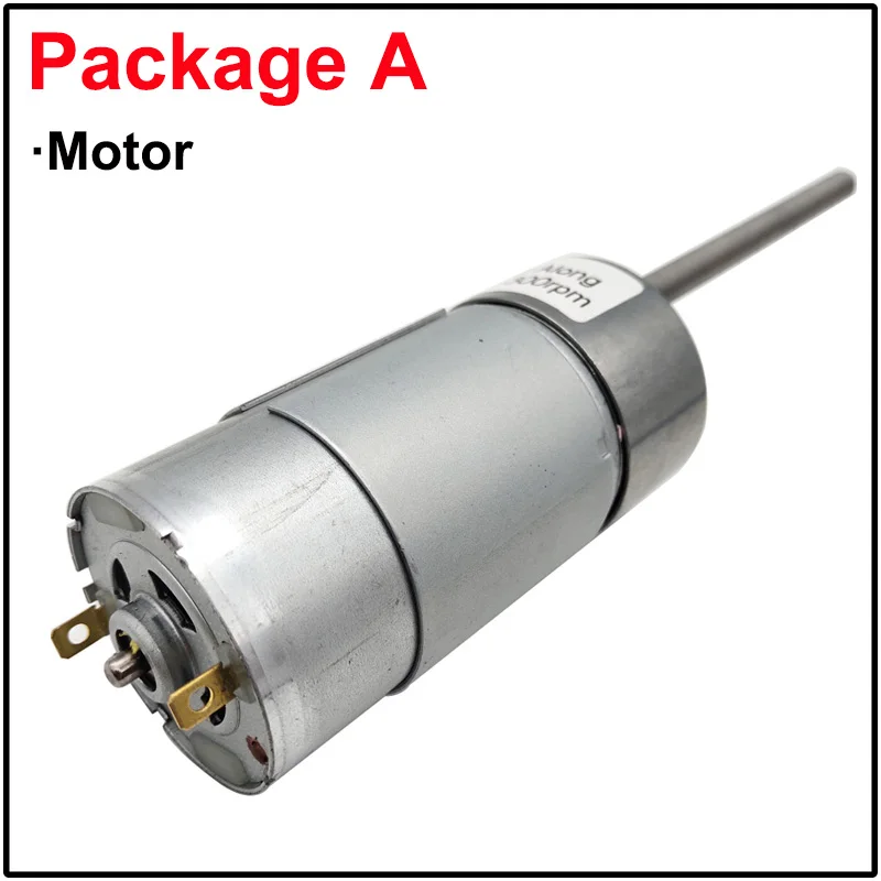 Микро электрический редукторный двигатель постоянного тока 12 В 24 в с длинным