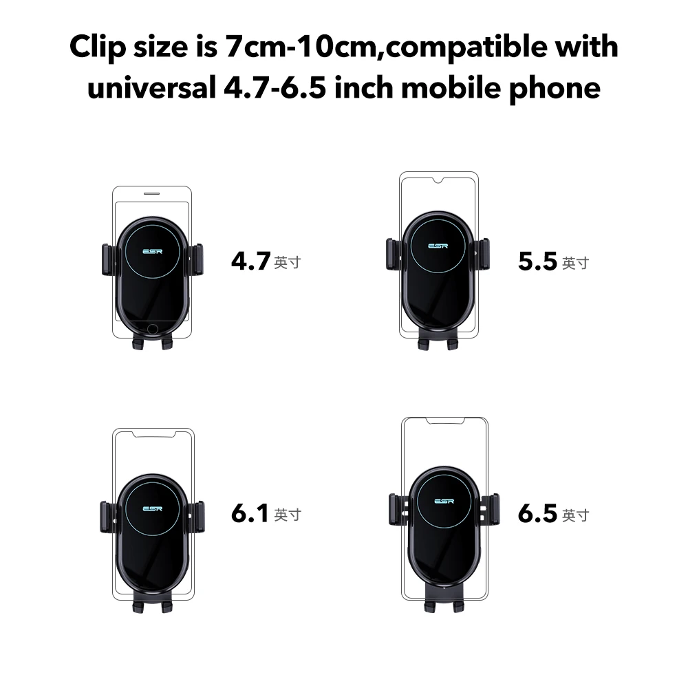 esr qi wireless car charger phone holder 15w fast wireless charger for iphone 13 12 11 pro x xr xs max for samsung huawei xiaomi free global shipping