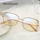 Очки CRIXALIS женские с защитой от синего света, Модные металлические Рецептурные очки кошачий глаз в оправе, для компьютера, UV400