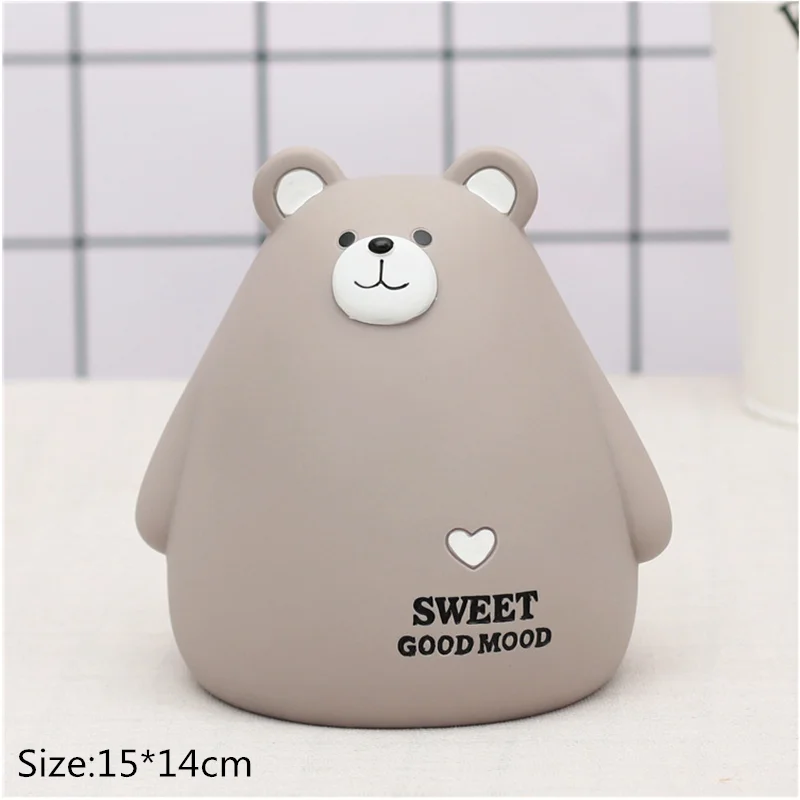Милый медвежонок коробка для денег анти разрыв столешница орнамент Креативные