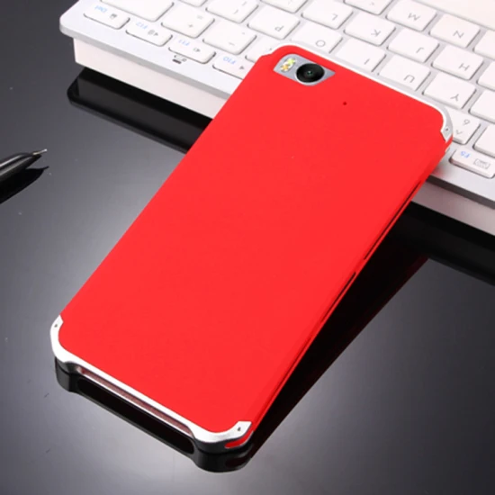 Red Silver Side Антиосенняя металлическая рамка пластиковая задняя крышка для Xiaomi mi 5S mi 5S M5S алюминиевый сплав Мобильный Xiao mi 5S M 5S бампер чехол+ подарок - Цвет: Red Silver Side