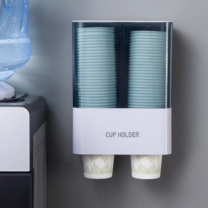 

Disposable Paper Cup Holder Dispenser Wall Mounted Rack Dustproof for Home BDF99