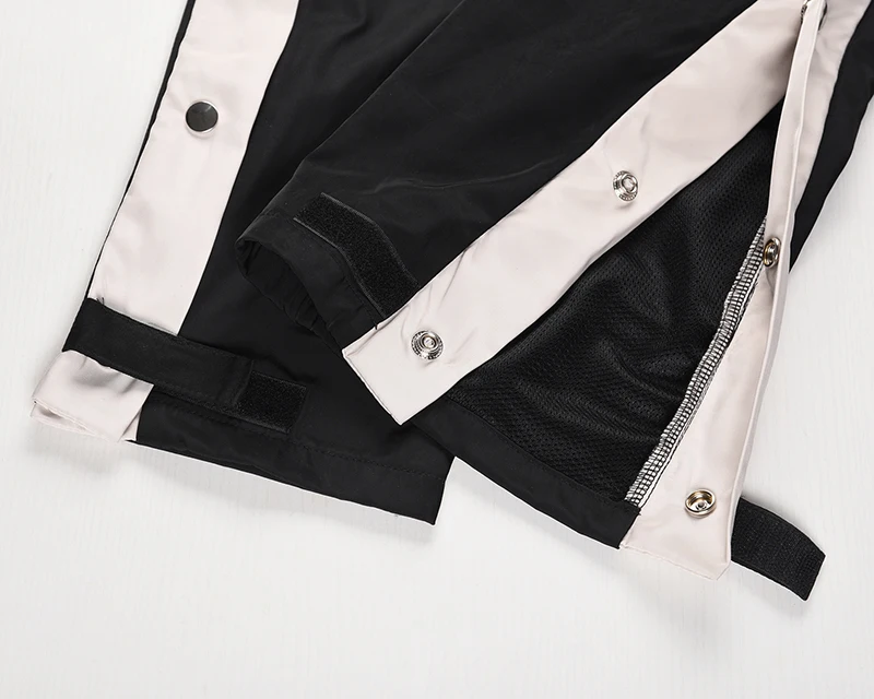 

Ribbon Side Buckle Waterproof Causl Pants Mens High Street Straight Striped Baggy Track Pants Harajuku Loose Track Pants